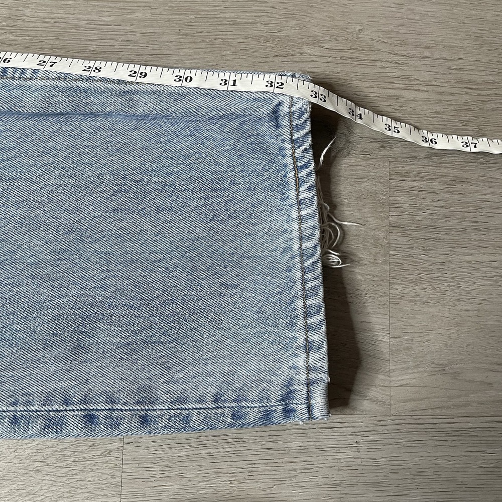 Vintage 90's Levi's 501 Denim Pants 32x33 USA Buttonfly Faded Blue Washed Jeans - Picture 10 of 13